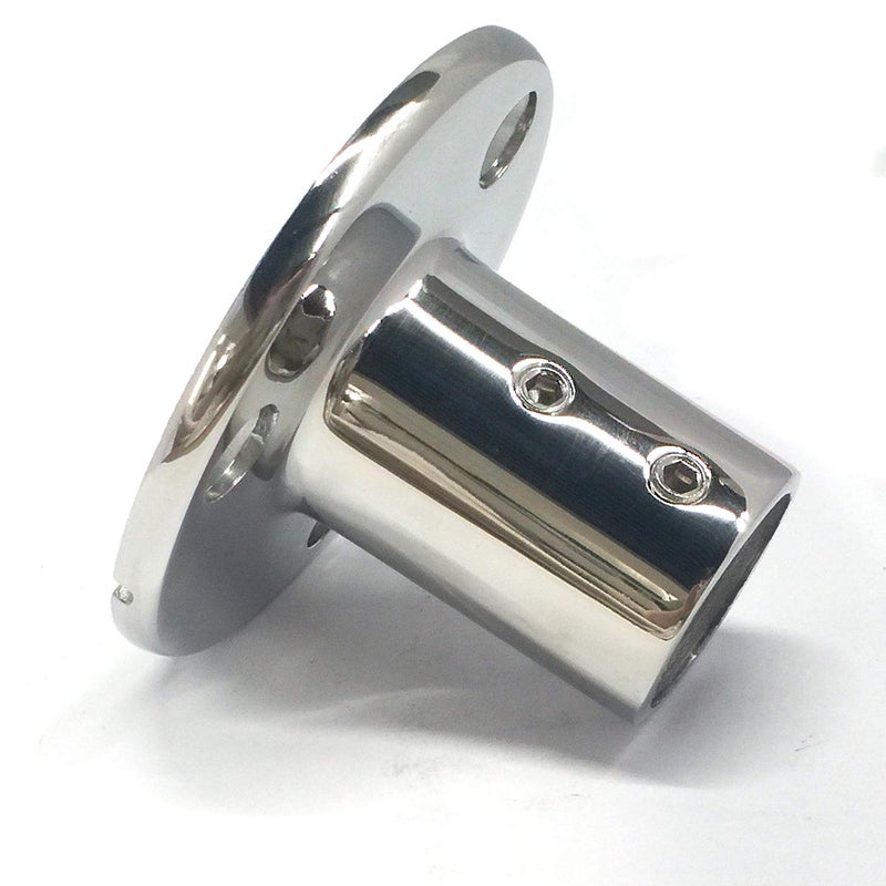keehui Heavy Duty 316 Stainless Steel Marine Grade Casting Boat Hand Railing Fittings 1'' Round Base 90 Degree Tube Base - Image 3